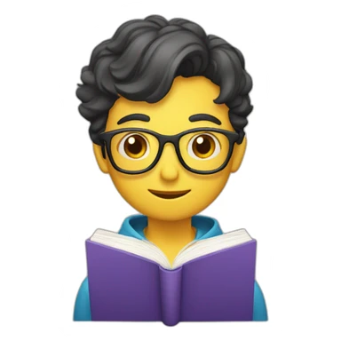 Book worm sticker