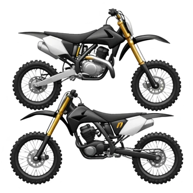 Moto cross noire sticker