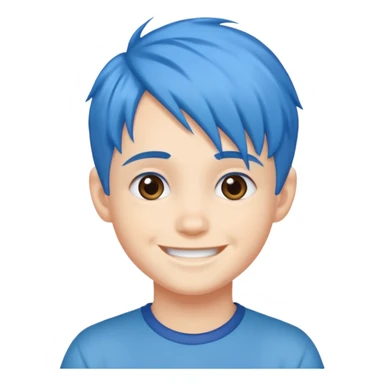 blue haired kid sticker