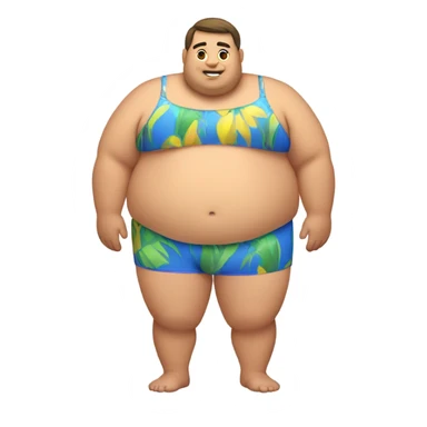 Guy, chubby, swimwear  sticker
