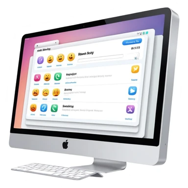 online booking system interface on iMac screen sticker