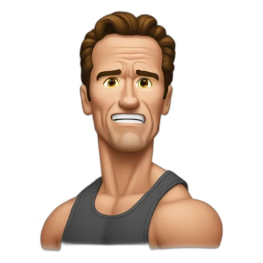 arnold schwarzenegger doing shia labeouf just do it pose sticker