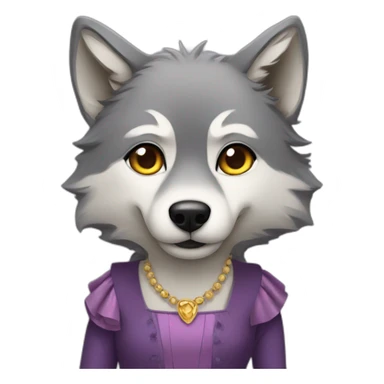 Wolf in dress sticker