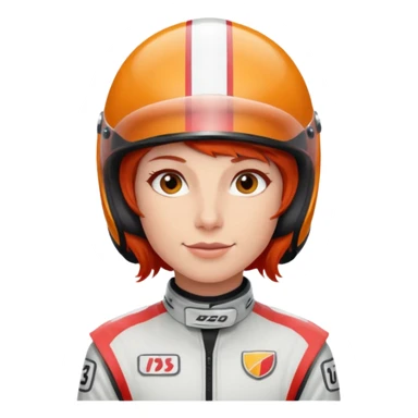 red haired racer sticker