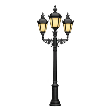 Classic street lamp post sticker