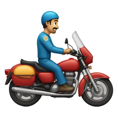 un homme marocain sur une moto sticker