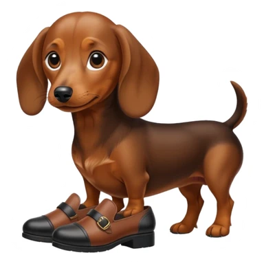 Dachshund wearing shoes sticker