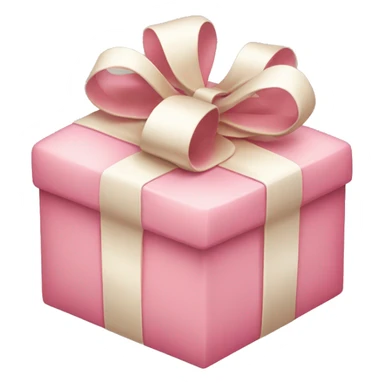 pink and cream christmas present sticker