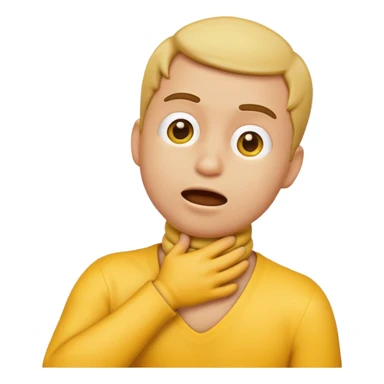 emoji chocking himself hand around his neck sticker