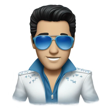 Blue Elvis  sticker