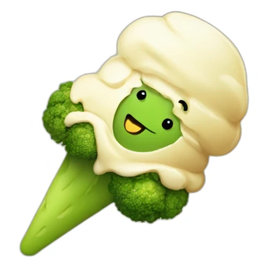 Brocoli-ice-cream sticker