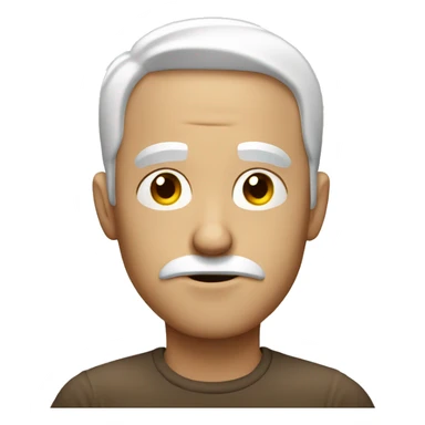 bored white man with brown air sticker