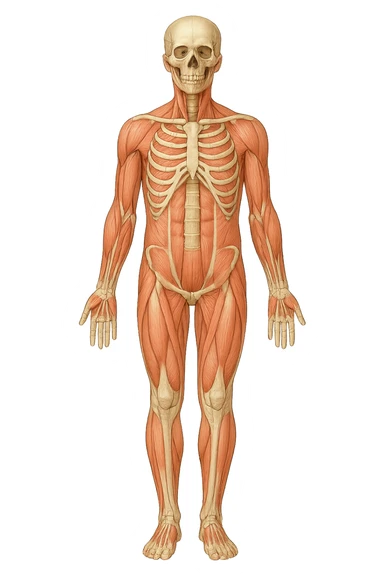 corpo umano anatomico con schiena piatta sticker