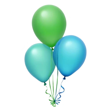 green blue Baloons 4K sticker