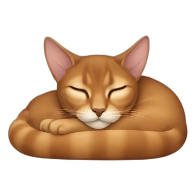 Abyssinian cat sleeping sticker