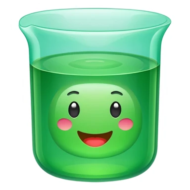 Green gelatin emoji sticker
