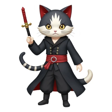 Dark Kunikuzushi-Kabukimono-Scarameow-Scaramouche-Wanderer character (full body) sticker