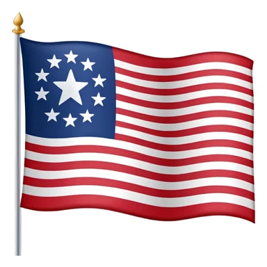 Create the Betsy Ross Flag of the US sticker