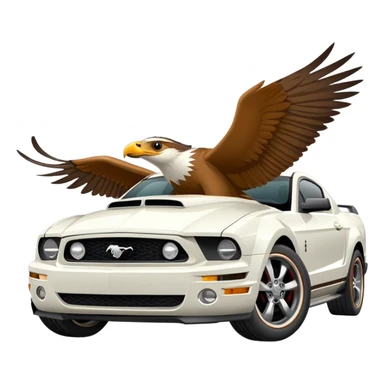 Mustang with a falcon sticker