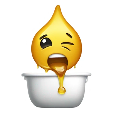 Happy face vomiting honey sticker