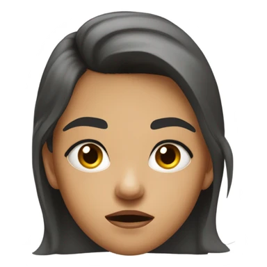 dangerous girl with angry face sticker