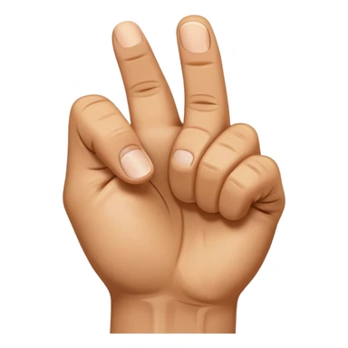 A close-up of a human hand forming a fist, but with the thumb sticking out between the index and middle fingers. The hand is shown from the front, clearly displaying the unusual gesture. The background is softly lit, and the focus is on the hand gesture.” sticker