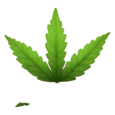 Pink weed leaf sticker