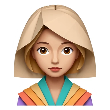 Street Origami Folder woman sticker