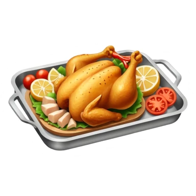 rectangle tray meal with chicken sticker