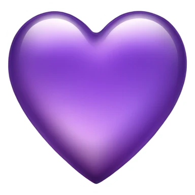 Shiny glass violet heart  sticker