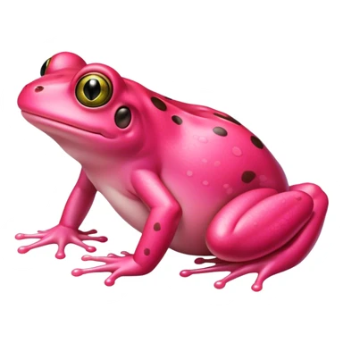 Pink frog sticker
