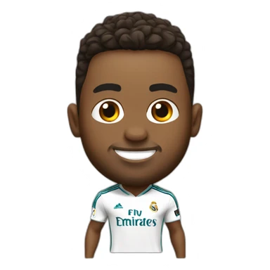 real madrid player jumping big head sticker