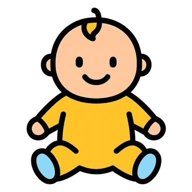 colored icon of a baby sticker