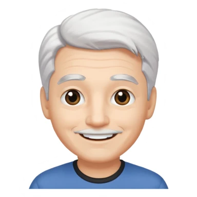 pure white hair,black eyebrows,cute mature Boy,  sticker