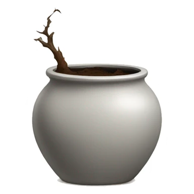 Pot with a crack in the side sticker