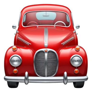Illustrate a classic vintage car with chrome details & round headlights. sticker