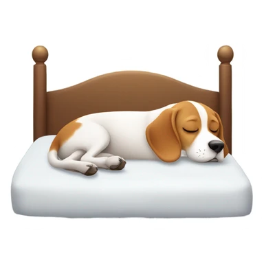 Beagle in king size bed sticker
