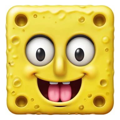 spongebob looking crazy with his tongue sticking out sticker