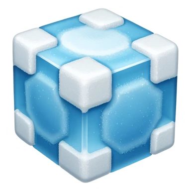 plain white cube of sugar sticker