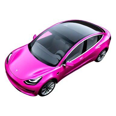 intensive Pink color Tesla model 3 sticker