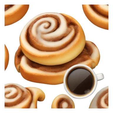 Cinnamon Roll with coffee sticker
