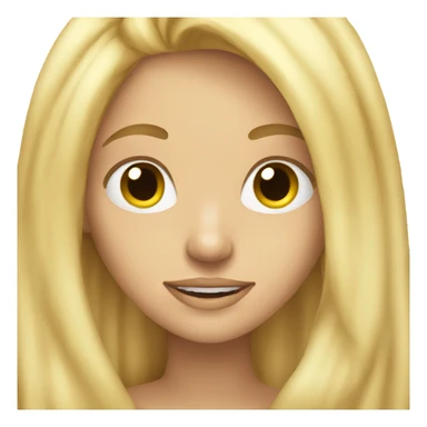 Blonde girl really long hair sticker
