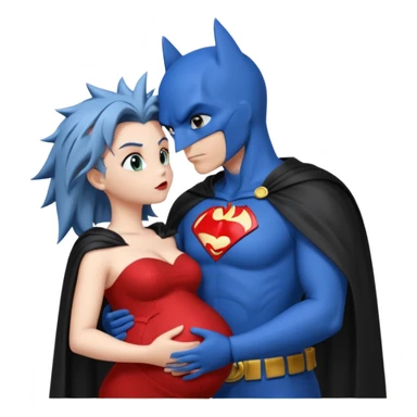 Batman kissing Pregnant sonic X sticker