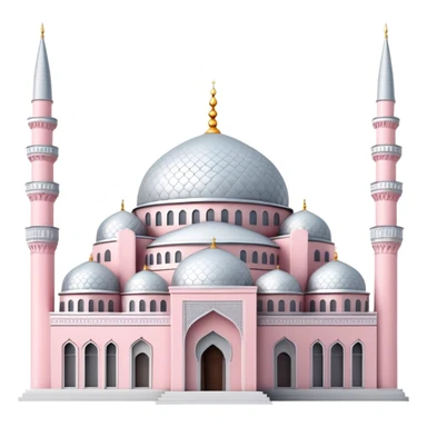 Light pink and silver İstanbul mosque under construction  sticker