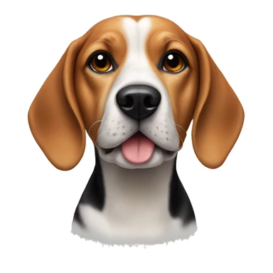 realistic dog beagle portrait close-up sticker