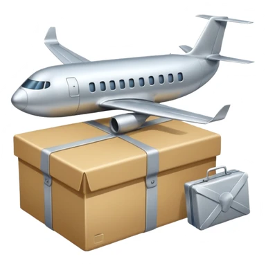 Un avión con cabeza de caja sticker