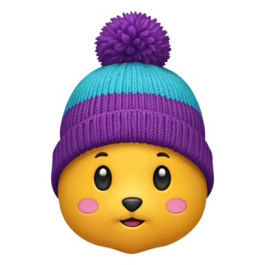 pom pom beanie sticker