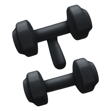 hantel black sticker