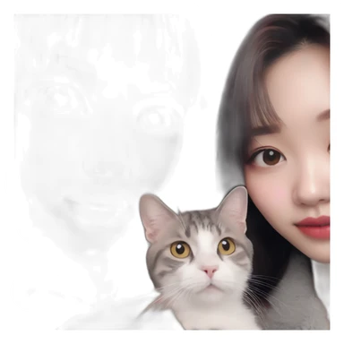 lisa from Blackpink with cat sticker