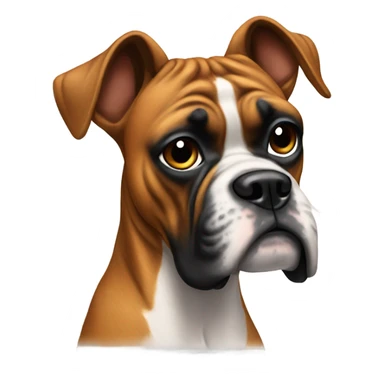 boxer dog with boxer outfit sticker